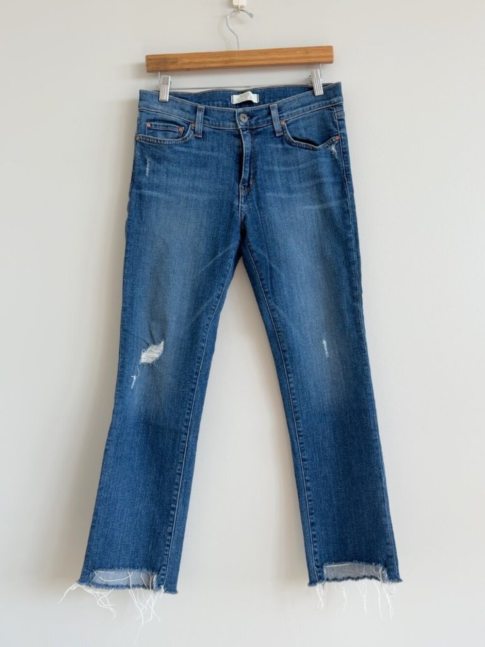 Principle Denim Innovators American Made Distressed Crop Jeans | Size 30